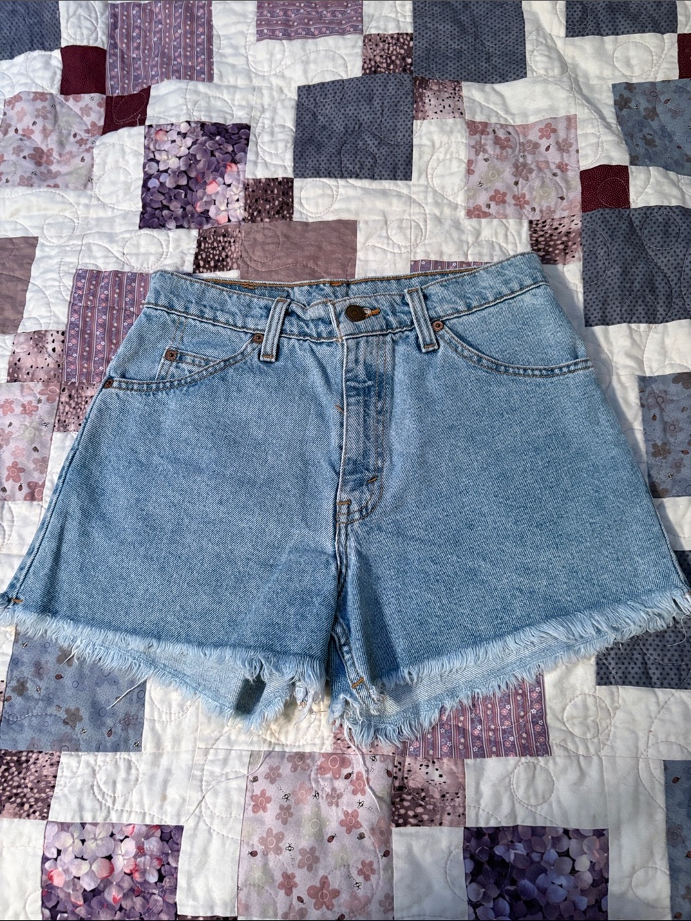 Light Blue Denim Cutoff Shorts